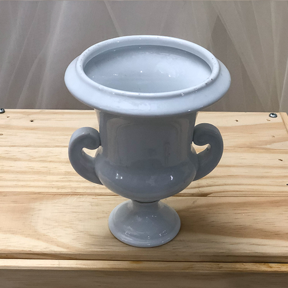 Mini white trophy vase